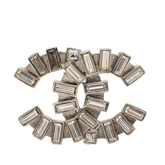 Chanel CC Brass Strass Baguette Brooch