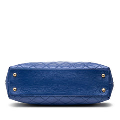 Chanel CC Calfskin Front Zip Drawstring Chain Tote
