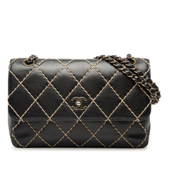 Chanel CC Calfskin Wild Stitch Flap