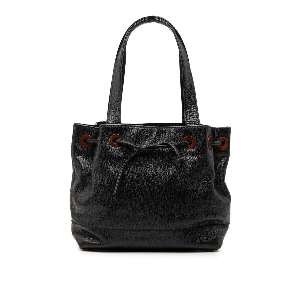 Chanel CC Caviar Drawstring Tote