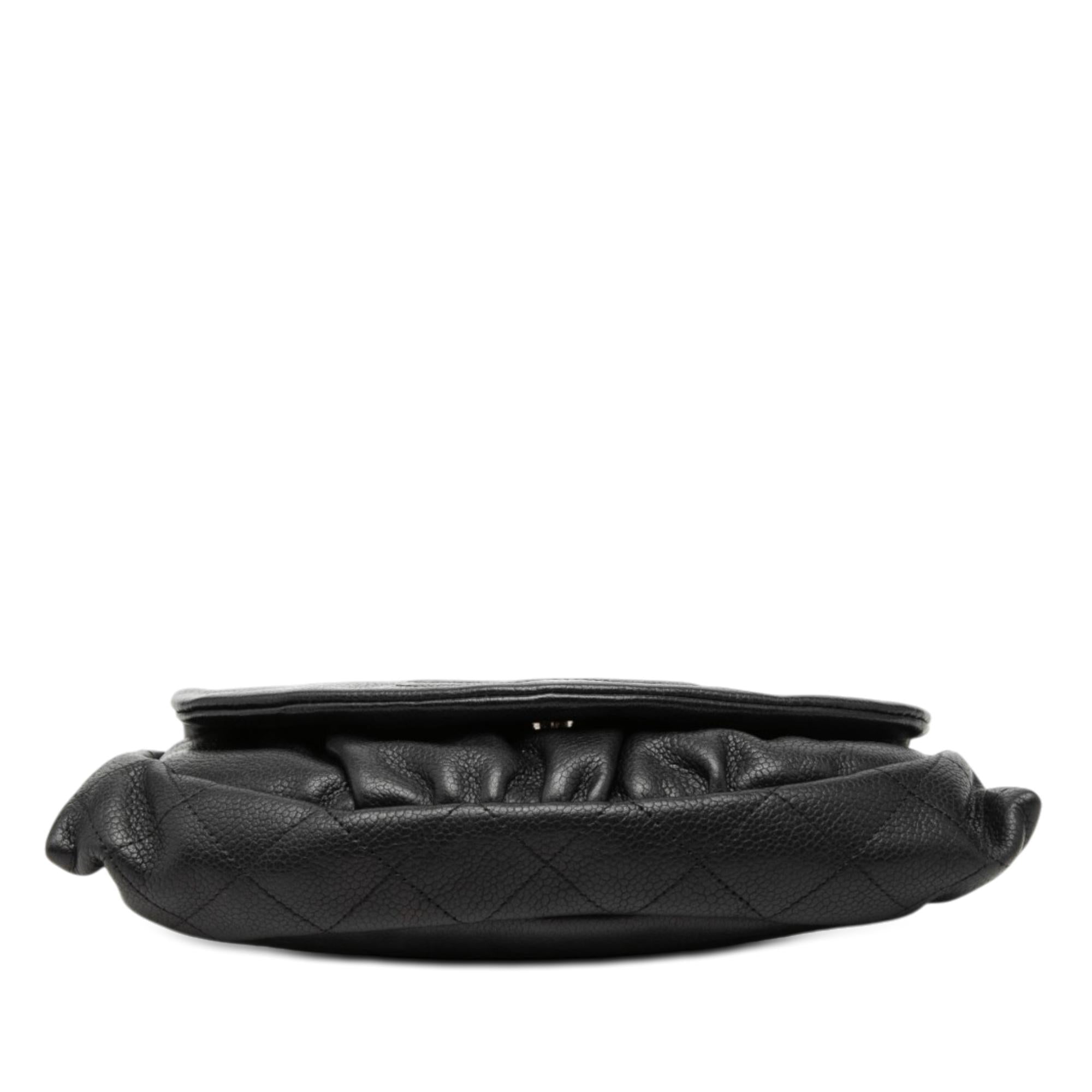 Chanel CC Caviar Half Moon Wallet on Chain