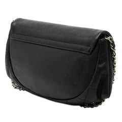 Chanel CC Caviar Half Moon Wallet on Chain