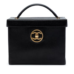 Chanel CC Caviar Turnlock Vanity Bag
