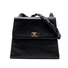 Chanel CC Caviar Twisted Strap Shoulder Bag