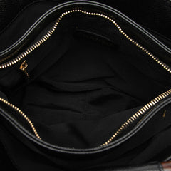 Chanel CC Caviar Wood Top Handle Bag