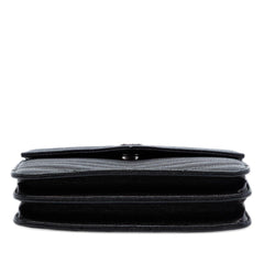 Chanel CC Chevron Caviar Square Wallet On Chain