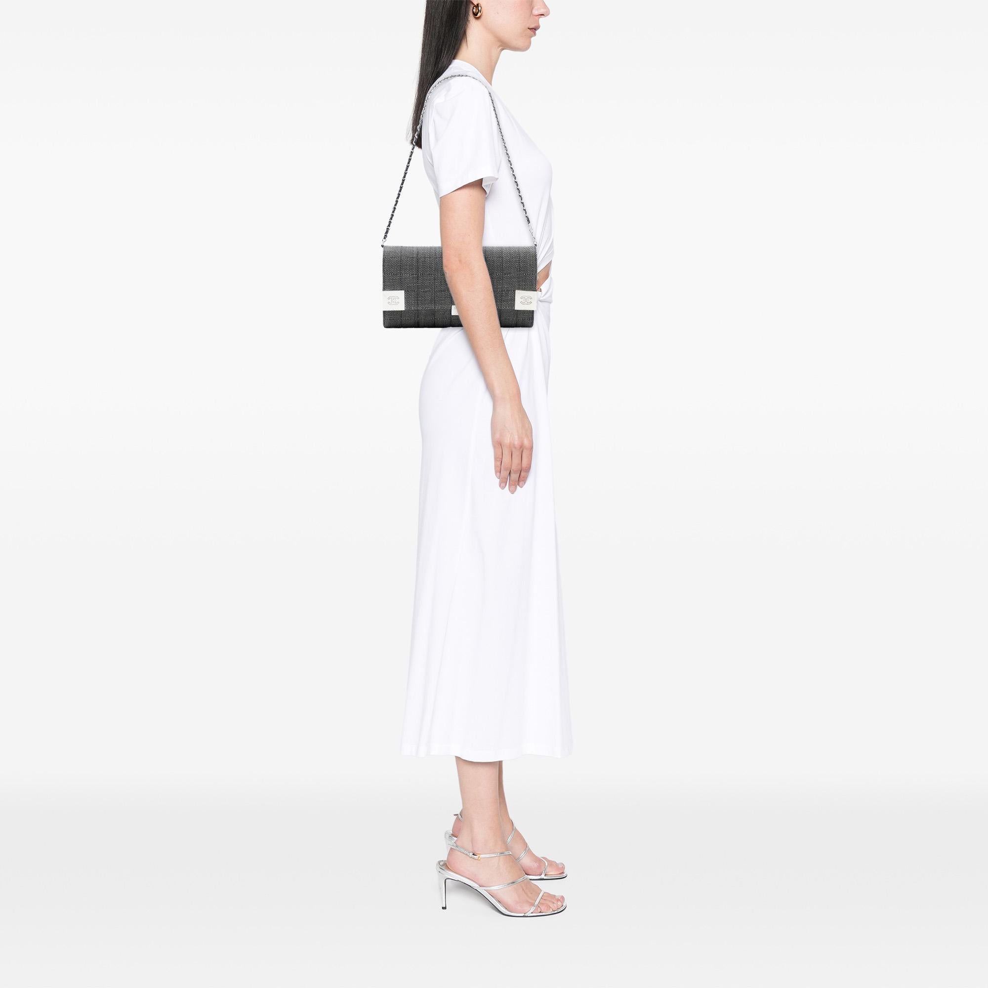 Chanel CC Choco Bar Denim Chain Flap