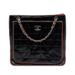 Chanel CC Chocolate Bar Patent Tote