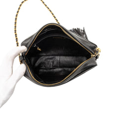 Chanel CC Diamond Quilted Lambskin Tassel Camera Bag