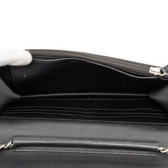 Chanel CC Embossed Patent Camellia Wallet On Chain