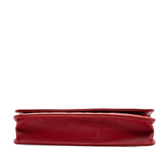 Chanel CC Embossed Patent Camellia Wallet On Chain