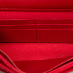 Chanel CC Embossed Patent Camellia Wallet On Chain