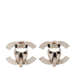 Chanel CC Gold Plated Pearl Stud Clip On Earrings
