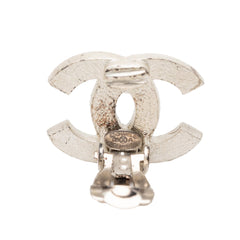 Chanel CC Gold Plated Pearl Stud Clip On Earrings