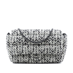 Chanel CC Herringbone Tweed Flap
