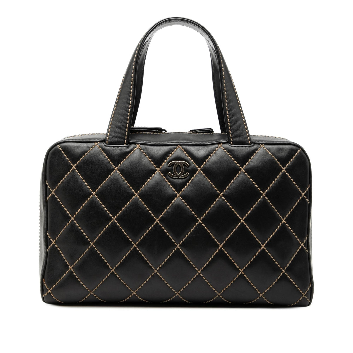 Chanel CC Lambskin Wild Stitch Handbag