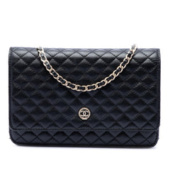 Chanel CC Microquilted Lambskin Wallet On Chain