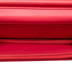 Chanel CC Patent Diamond Quilted Wallet On Chain