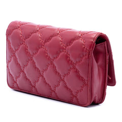 Chanel CC Quilted Calfskin Double Stitch Hamptons Wallet on Chain