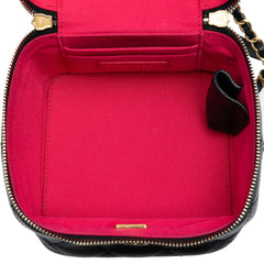 Chanel CC Quilted Calfskin Vanity Case with Chain