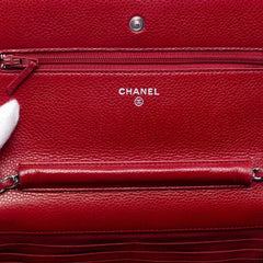 Chanel CC Quilted Caviar Wallet on Chain