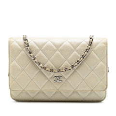 Chanel CC Quilted Caviar Wallet on Chain