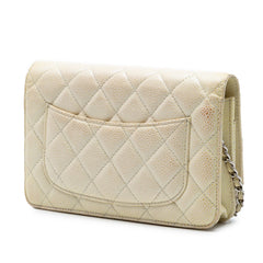 Chanel CC Quilted Caviar Wallet on Chain