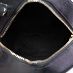 Chanel CC Quilted Iridescent Caviar Round Clutch With Chain
