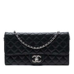 Chanel CC Quilted Lambskin East West Wallet on Chain