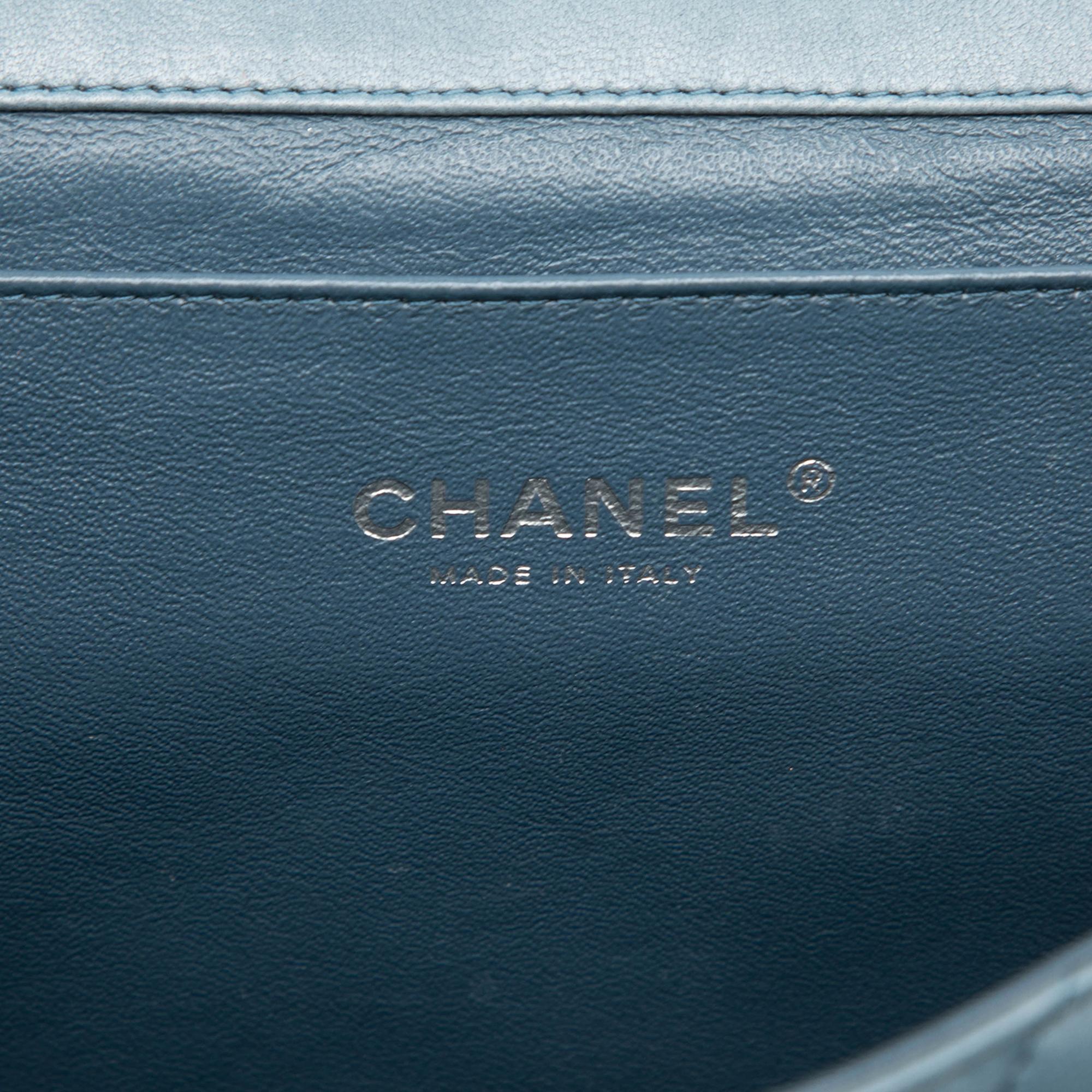 Chanel CC Quilted Lambskin Flap Clutch with Chain