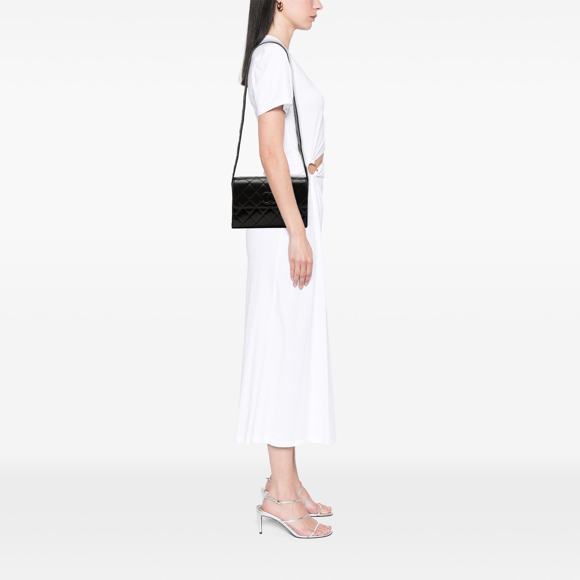 Chanel CC Quilted Lambskin Flap Crossbody