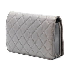 Chanel CC Quilted Lambskin Full Flap Wallet on Chain