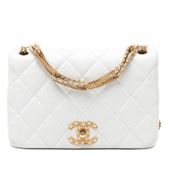 Chanel CC Quilted Lambskin Looping Chain Flap