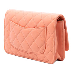 Chanel CC Quilted Lambskin Pearl Crush Wallet On Chain