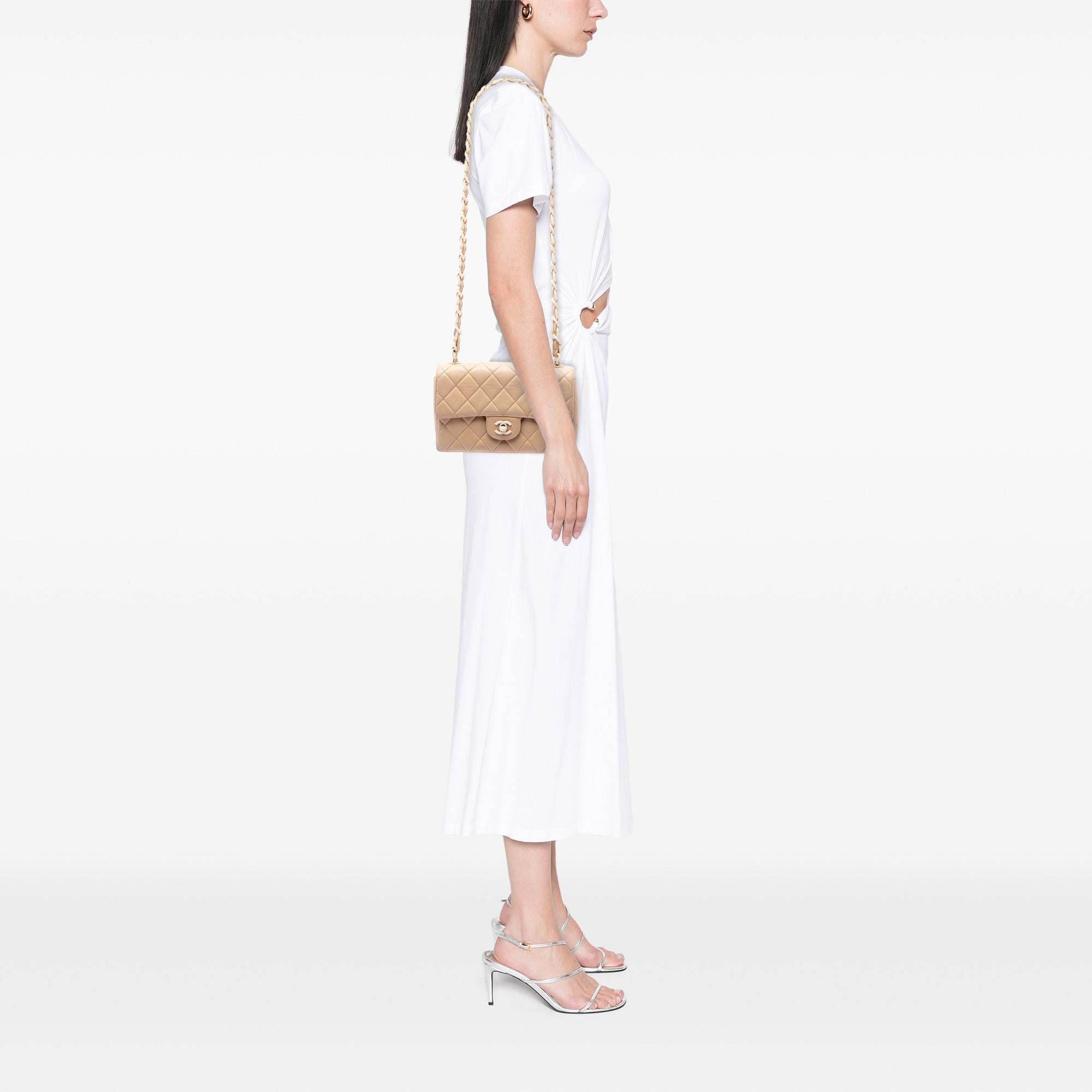 Chanel CC Quilted Lambskin Resin Chain Single Flap