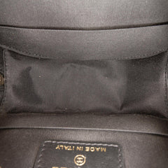 Chanel CC Quilted Lambskin Ribbon Round Clutch With Chain