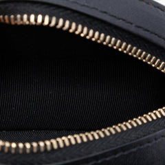 Chanel CC Quilted Lambskin Round Chain Around Clutch With Chain