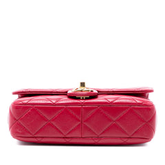 Chanel CC Quilted Lambskin Single Flap