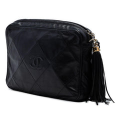 Chanel CC Quilted Lambskin Tassel Camera Bag