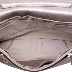 Chanel CC Quilted Metallic Lambskin Wallet On Chain