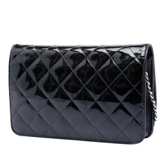 Chanel CC Quilted Patent Brilliant Wallet On Chain