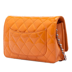 Chanel CC Quilted Patent Wallet on Chain