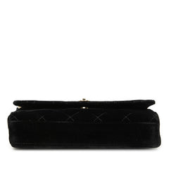 Chanel CC Quilted Velvet Chain Shoulder Bag