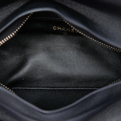 Chanel CC Quilted Velvet Crystal Wristlet Clutch