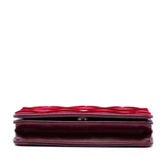 Chanel CC Quilted Velvet Wallet on Chain