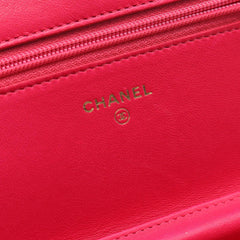 Chanel CC Quilted Velvet Wallet on Chain
