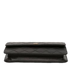 Chanel CC Satin Diamond Stitch Clutch