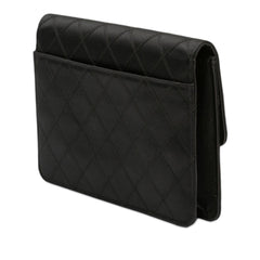 Chanel CC Satin Diamond Stitch Clutch