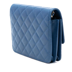 Chanel CC Square Quilted Lambskin Wallet on Chain