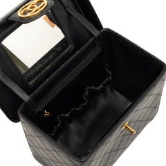 Chanel CC Stitched Calfskin Turnlock Vanity Case